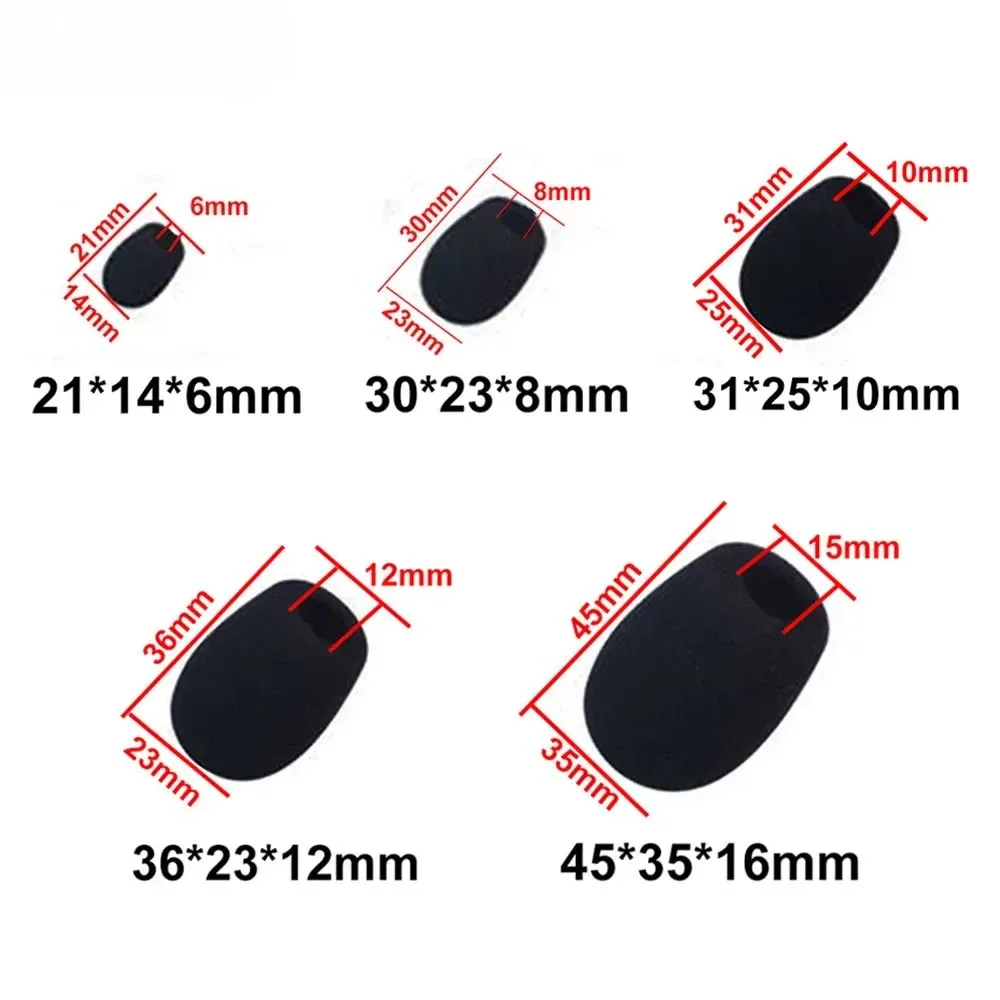 Bonnettes en mousse pour microphone, lot de 10
