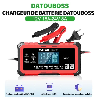 Chargeur intelligent 12 V et 24 V pour batterie