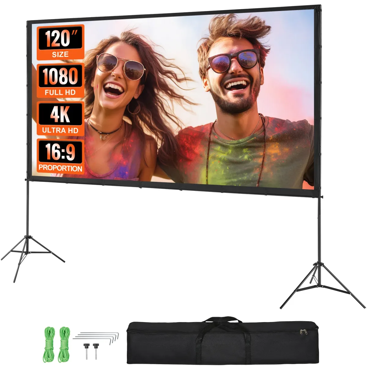 Écran de projection sur pied portable