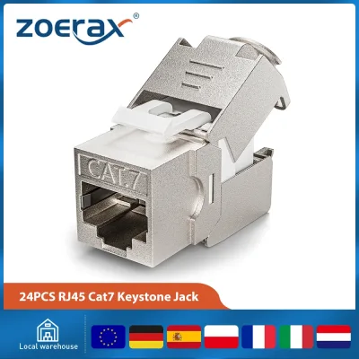 Lot de 24 prises keystone RJ45 blindées