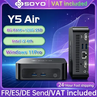 Mini PC de bureau 8 Go de RAM, SSD 128 Go