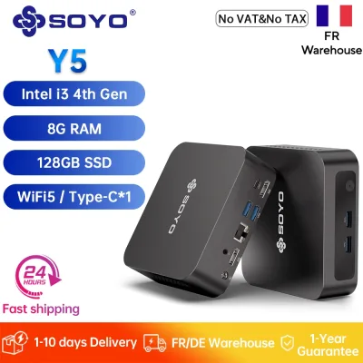 Mini PC de bureau 8 Go, SSD 128 Go