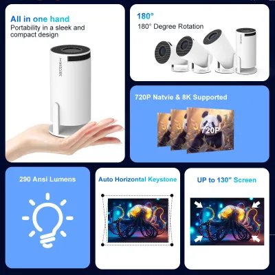 Mini projecteur Android Wi-Fi rotatif – image 2