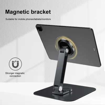 Support magnétique rotatif noir en métal – image 2