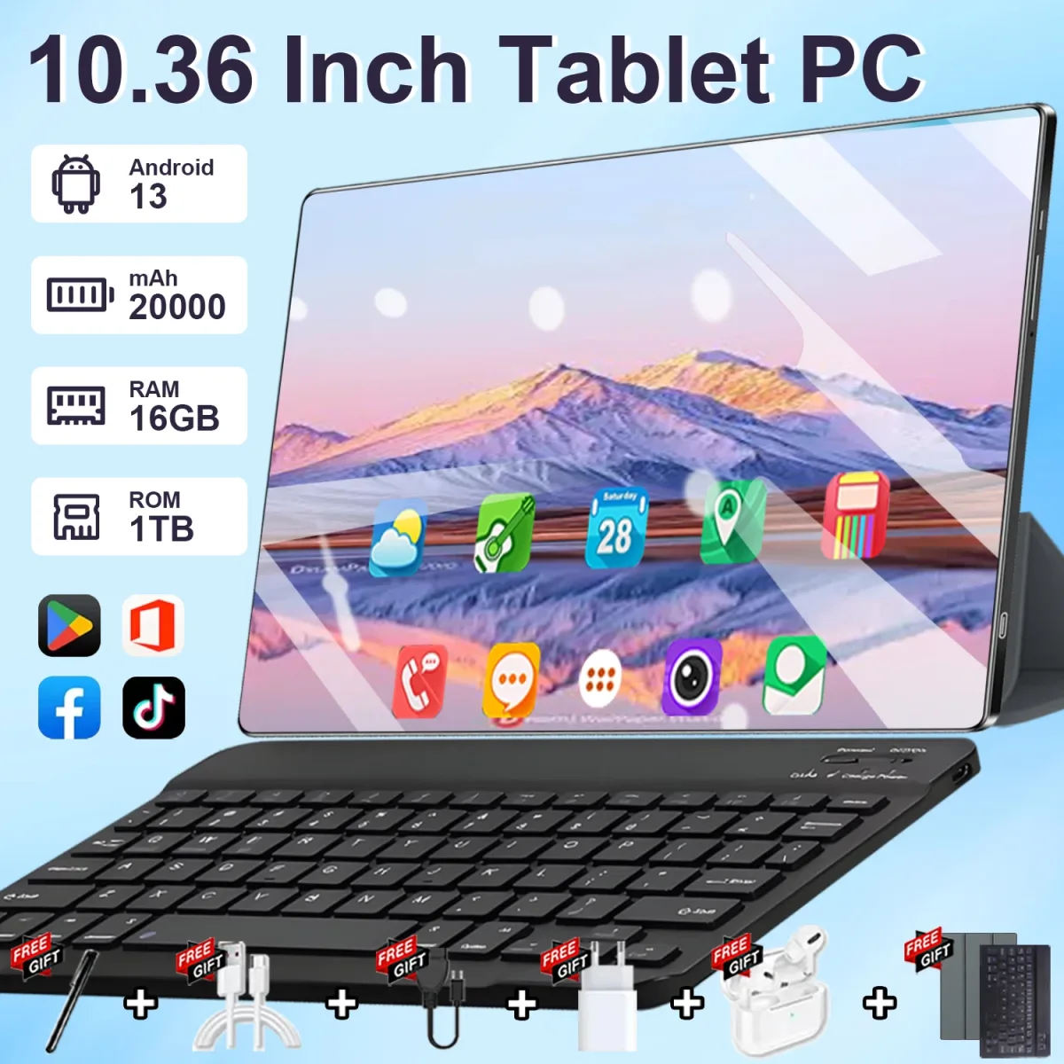 Tablette Android 13 double SIM 5G